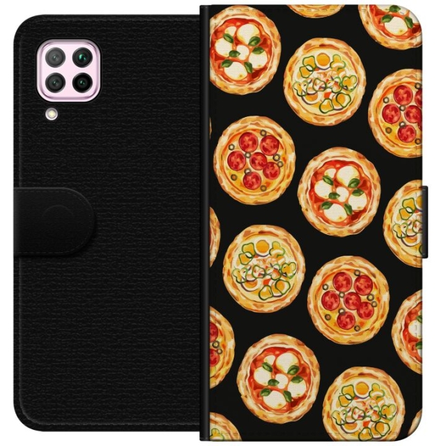 Wallet case for Huawei P40 lite with Pizza design