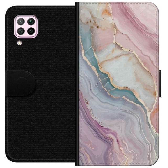 Wallet case for Huawei P40 lite with Marble design