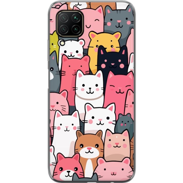 Mobile case for Huawei P40 lite with Cat pattern design