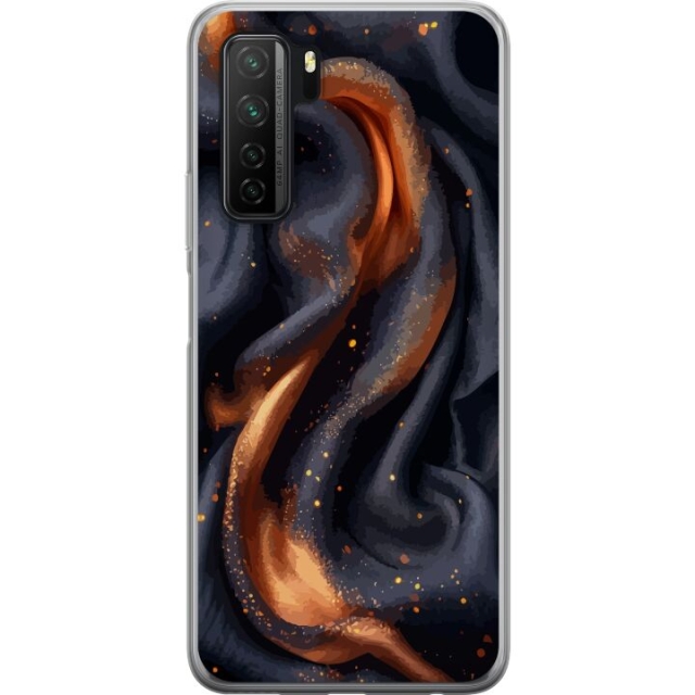 Mobile case for Huawei  P40 lite 5G with Fiery silk design