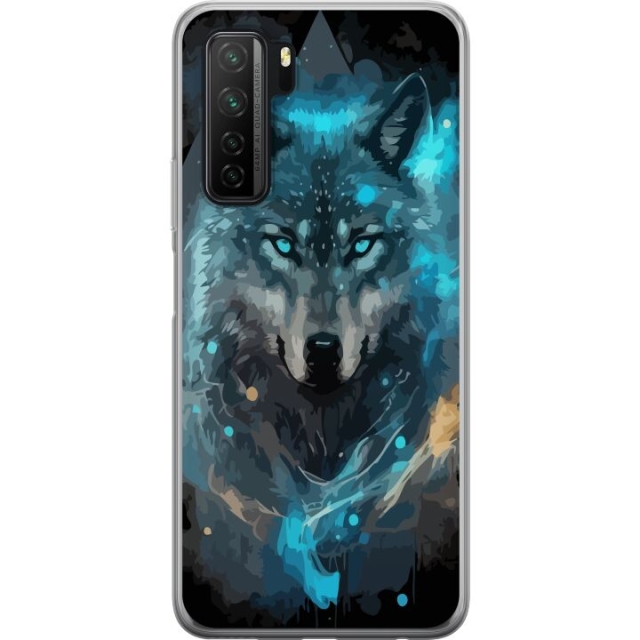 Mobile case for Huawei  P40 lite 5G with Wolf design