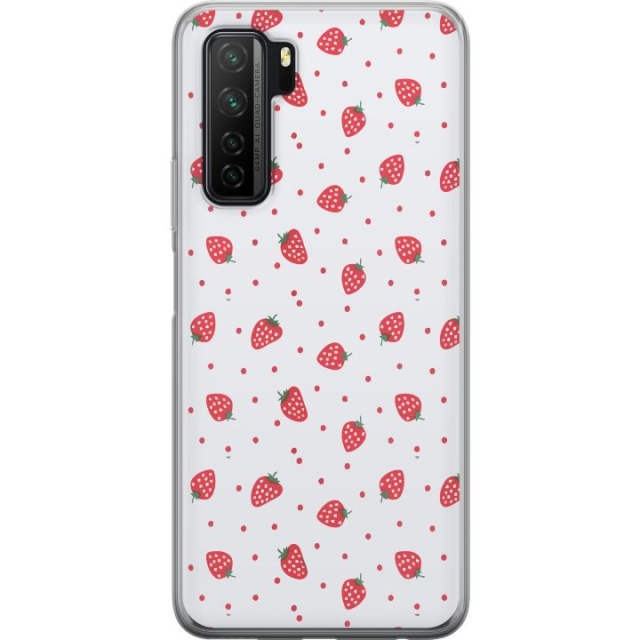 Mobile case for Huawei  P40 lite 5G with Strawberries design