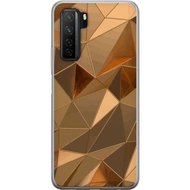 Mobile case for Huawei  P40 lite 5G with 3D Gold design