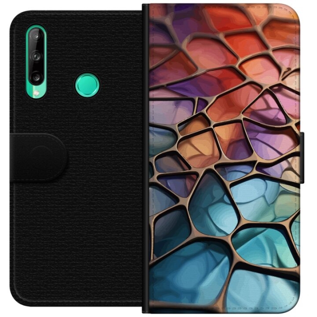 Wallet case for Huawei P40 lite E with Metallic pattern design