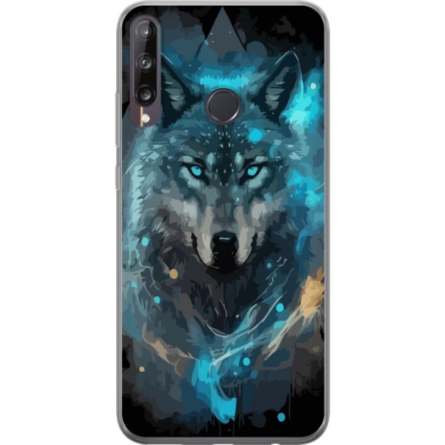 Mobile case for Huawei P40 lite E with Wolf design