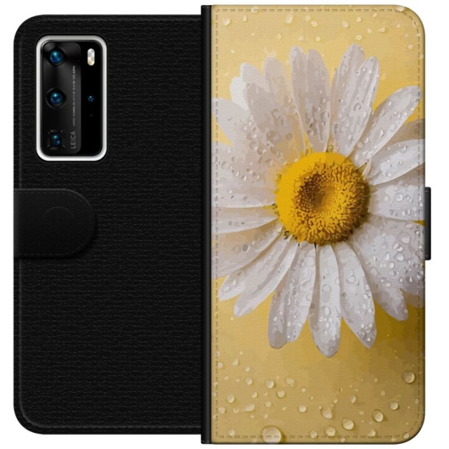 Wallet case for Huawei P40 Pro with Porslinsblomma design