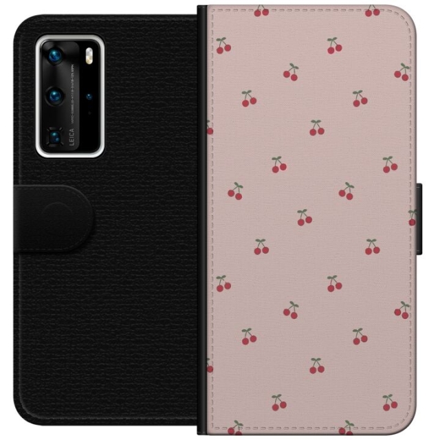 Wallet case for Huawei P40 Pro with Cherry design