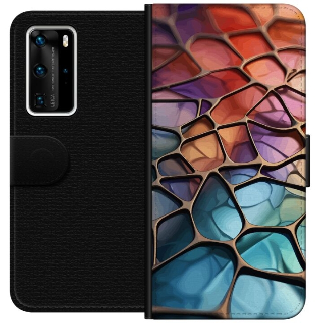 Wallet case for Huawei P40 Pro with Metallic pattern design