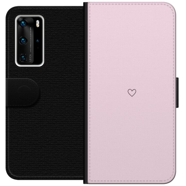 Wallet case for Huawei P40 Pro with Heart design