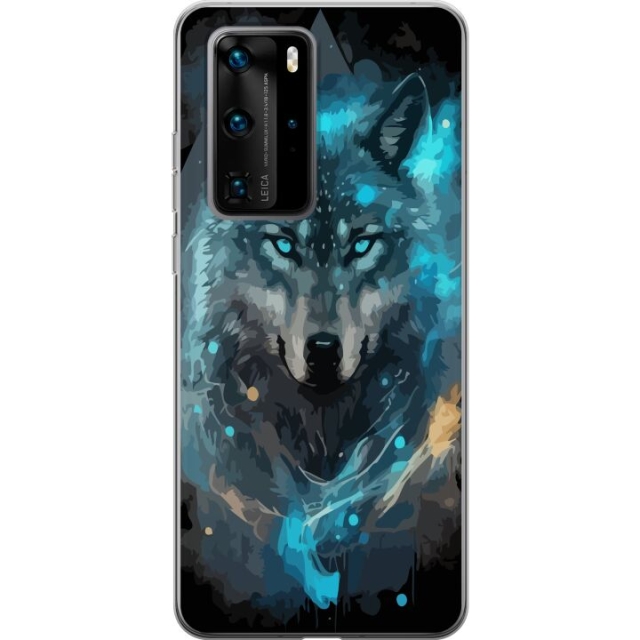 Mobile case for Huawei P40 Pro with Wolf design