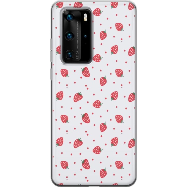 Mobile case for Huawei P40 Pro with Strawberries design