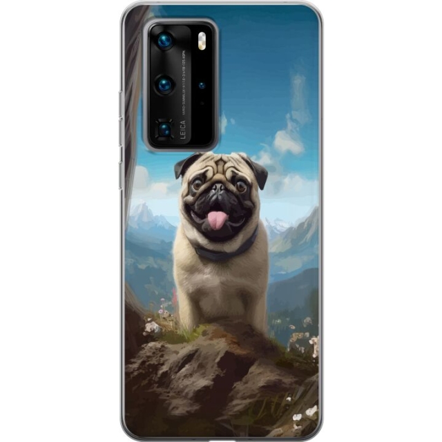 Mobile case for Huawei P40 Pro with Happy Dog design