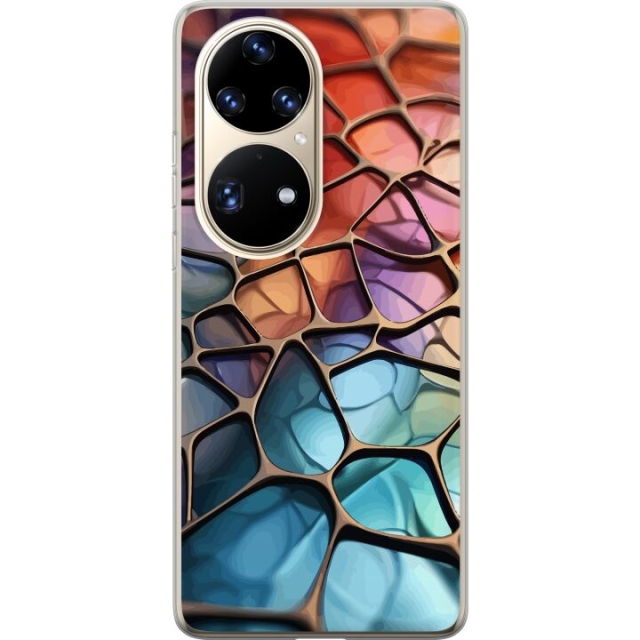 Mobile case for Huawei P50 Pro with Metallic pattern design