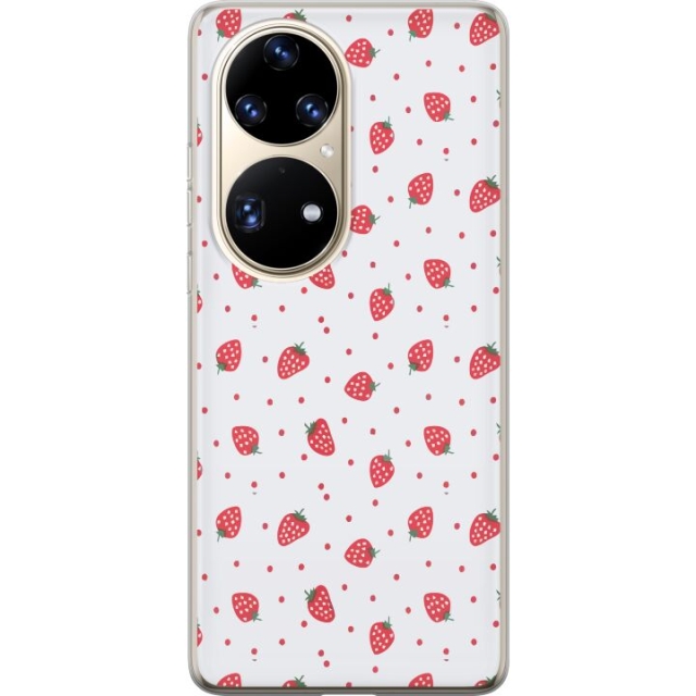 Mobile case for Huawei P50 Pro with Strawberries design