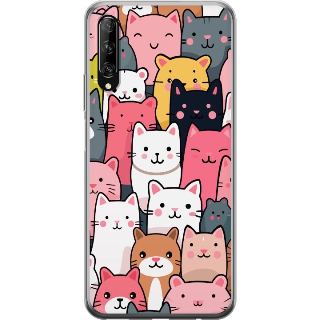 Mobile case for Huawei P smart Pro 2019 with Cat pattern design