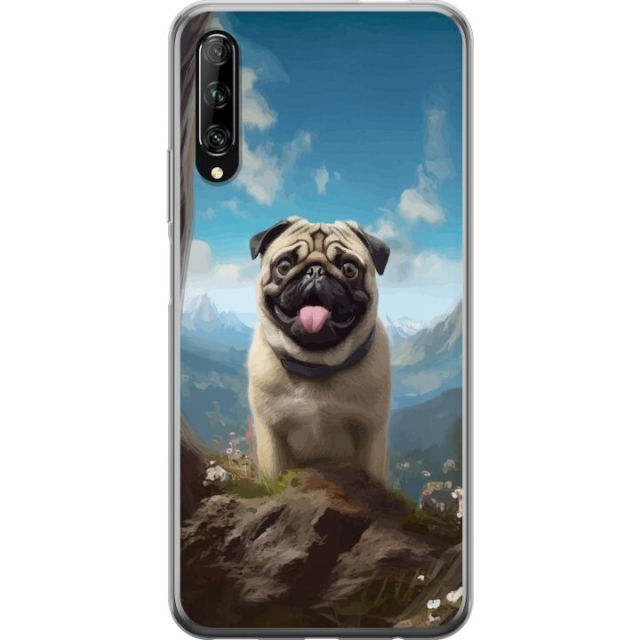 Mobile case for Huawei P smart Pro 2019 with Happy Dog design
