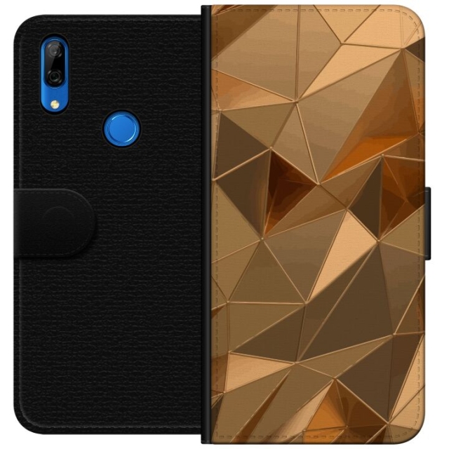 Wallet case for Huawei P Smart Z with 3D Gold design