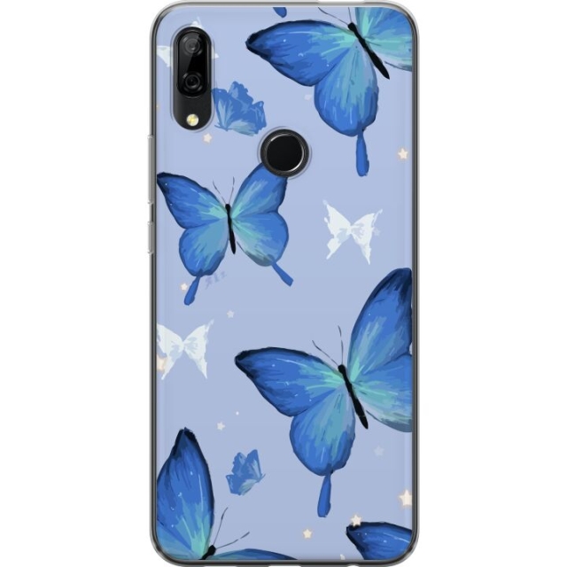 Mobile case for Huawei P Smart Z with Blue butterflies design
