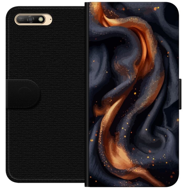 Wallet case for Huawei Y6 (2018) with Fiery silk design