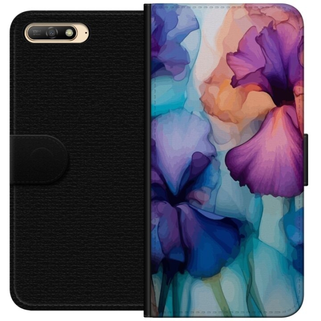 Wallet case for Huawei Y6 (2018) with Magical flowers design