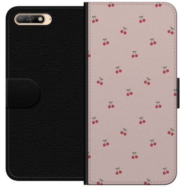 Wallet case for Huawei Y6 (2018) with Cherry design