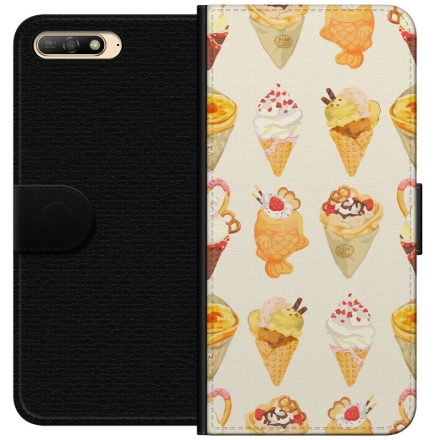 Wallet case for Huawei Y6 (2018) with Glassy design