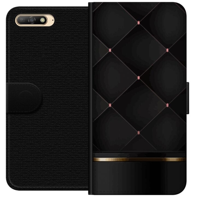 Wallet case for Huawei Y6 (2018) with Luxury line design