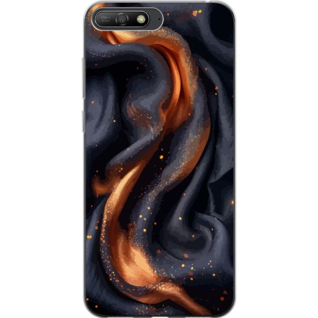 Mobile case for Huawei Y6 (2018) with Fiery silk design