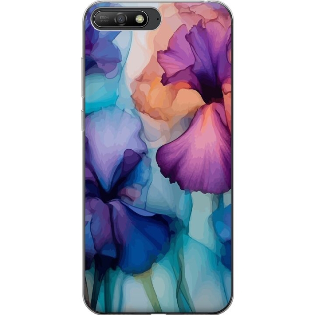Mobile case for Huawei Y6 (2018) with Magical flowers design
