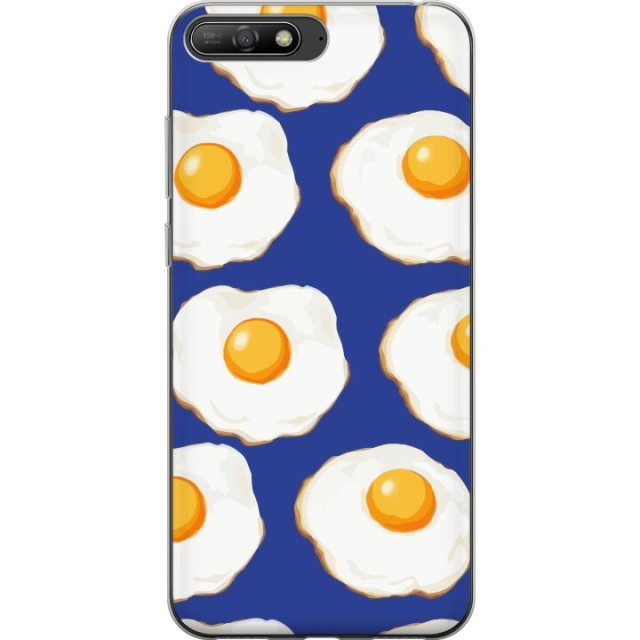 Mobile case for Huawei Y6 (2018) with Fried eggs design