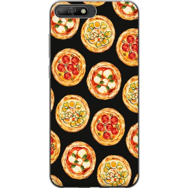 Mobile case for Huawei Y6 (2018) with Pizza design