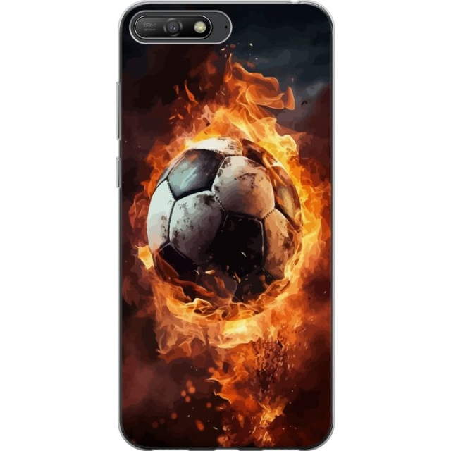 Mobile case for Huawei Y6 (2018) with Football design