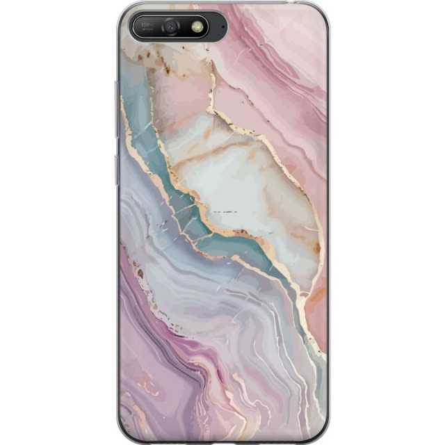 Mobile case for Huawei Y6 (2018) with Marble design