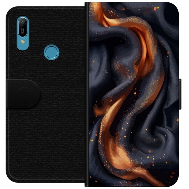 Wallet case for Huawei Y6 (2019) with Fiery silk design