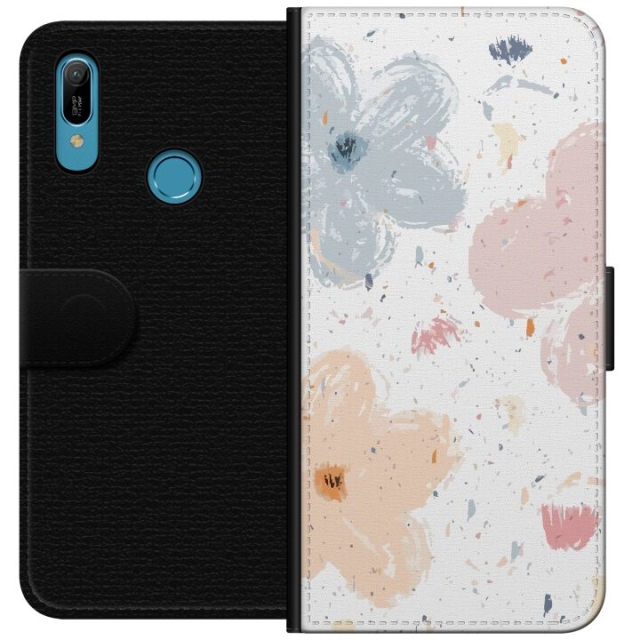 Wallet case for Huawei Y6 (2019) with Flowers design