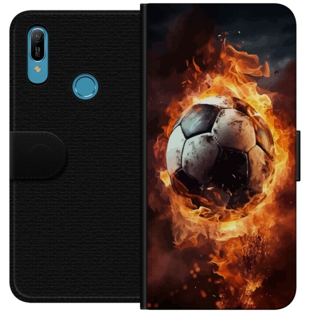 Wallet case for Huawei Y6 (2019) with Football design