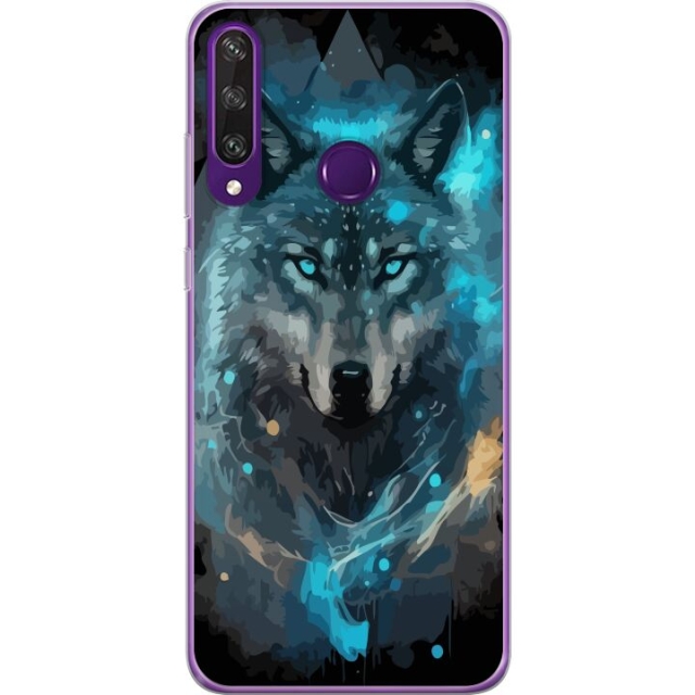 Mobile case for Huawei Y6p with Wolf design
