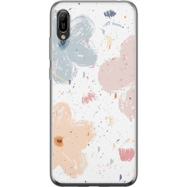 Mobile case for Huawei Y6 Pro (2019) with Flowers design