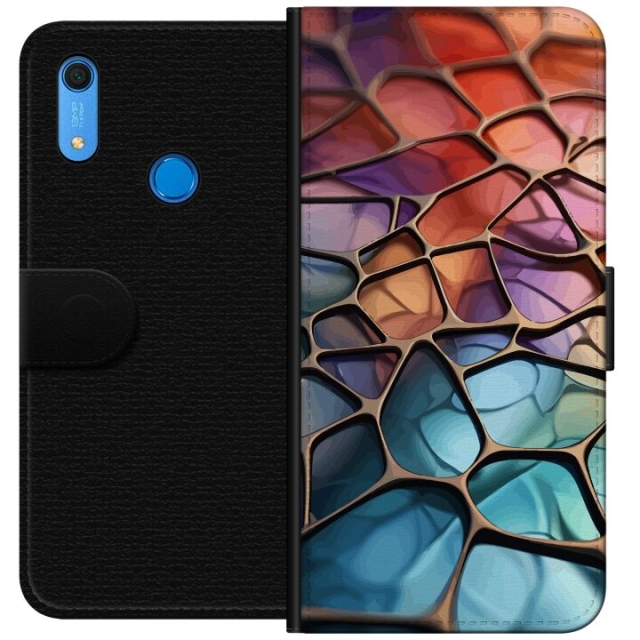 Wallet case for Huawei Y6s (2019) with Metallic pattern design