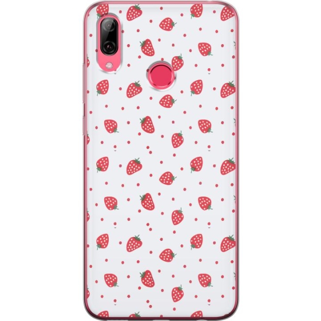 Mobile case for Huawei Y7 (2019) with Strawberries design