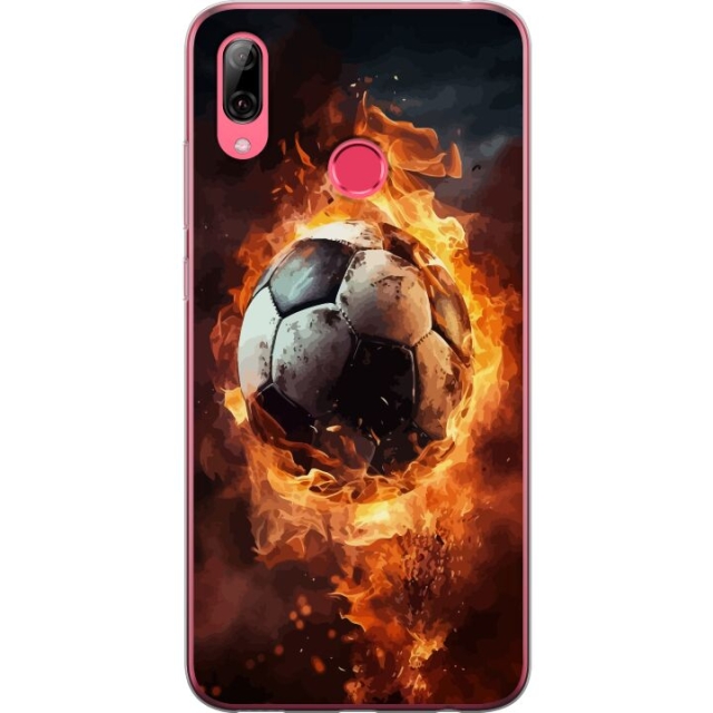 Mobile case for Huawei Y7 (2019) with Football design
