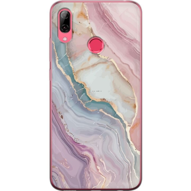 Mobile case for Huawei Y7 (2019) with Marble design