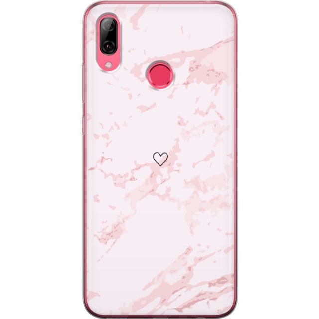 Mobile case for Huawei Y7 (2019) with Pink Heart design