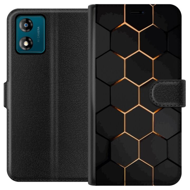 Wallet case for Motorola Moto E13 with Luxurious Pattern design