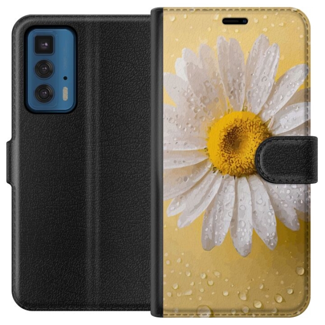 Wallet case for Motorola Edge 20 Pro with Porslinsblomma design