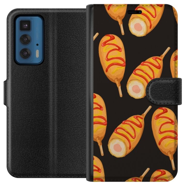 Wallet case for Motorola Edge 20 Pro with Chicken drumstick design