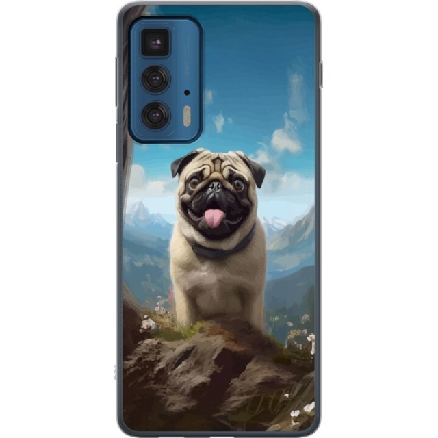 Mobile case for Motorola Edge 20 Pro with Happy Dog design