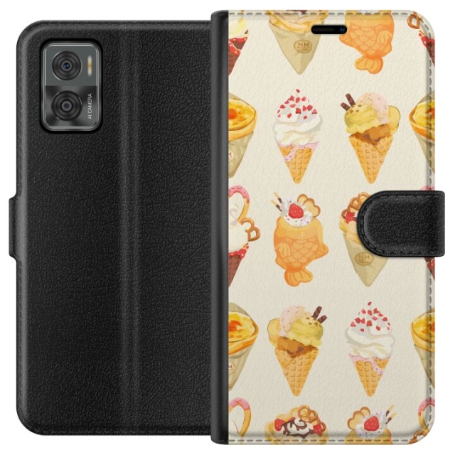 Wallet case for Motorola Moto E22i with Glassy design