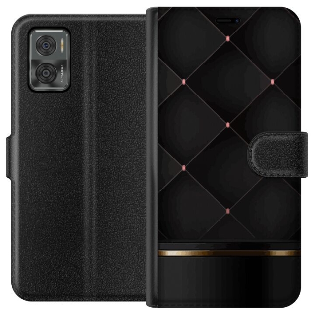 Wallet case for Motorola Moto E22i with Luxury line design