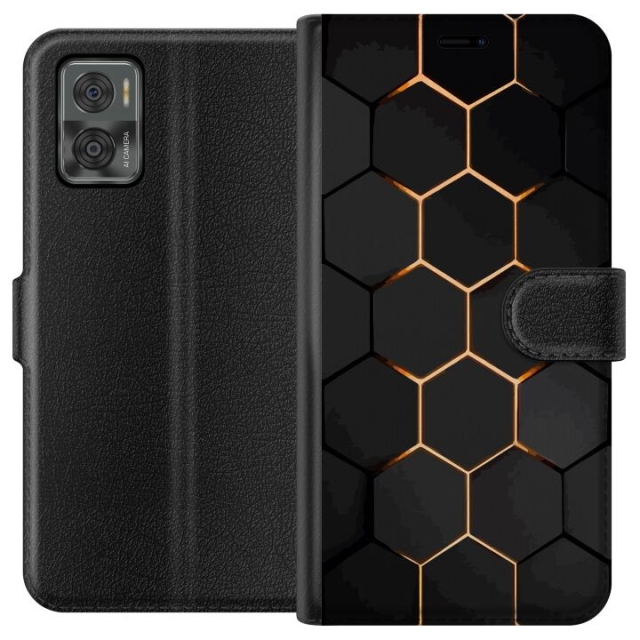 Wallet case for Motorola Moto E22i with Luxurious Pattern design
